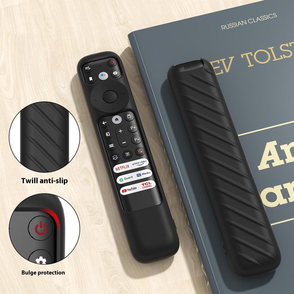For TCL RC902 Remote Control Anti-Drop Sleeve Soft Silicone Protective Cover