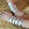 Retro Tibetan Silver Wide Bangle: Ethnic Bohemian Carved Bracelet for Women