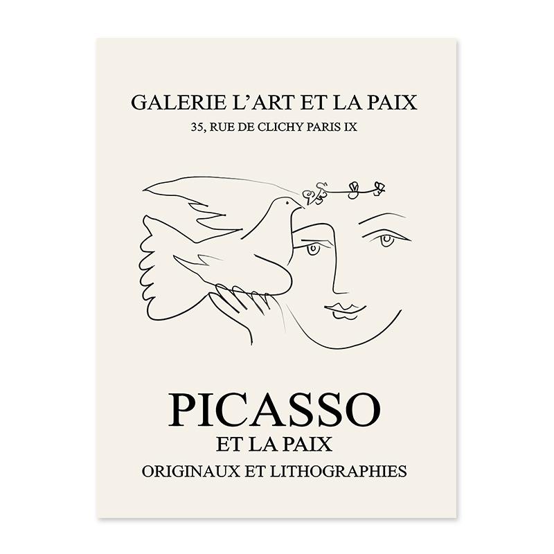 Volto Astratto Donna Linea Estetica Piante Boemia Poster Pittura su Tela Stampa Artistica Murale Immagine per Soggiorno Decorazione Casa