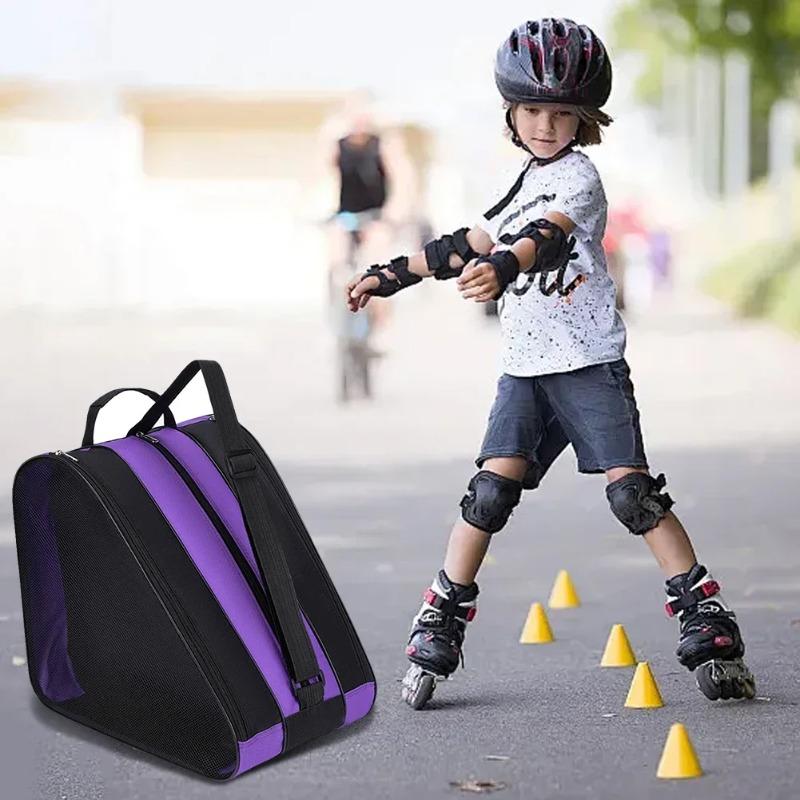 Ice Skate Bag Thickened Single Shoulder Backpack for Kids Roller Skate Storage Bag Double Shoulder Skate Boot Carry Case