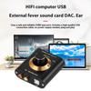 Audios Decoders External Sound Card For HiFi Music Volumes Control Knob USB Plugs and Play Desktop Notebook Compatibility