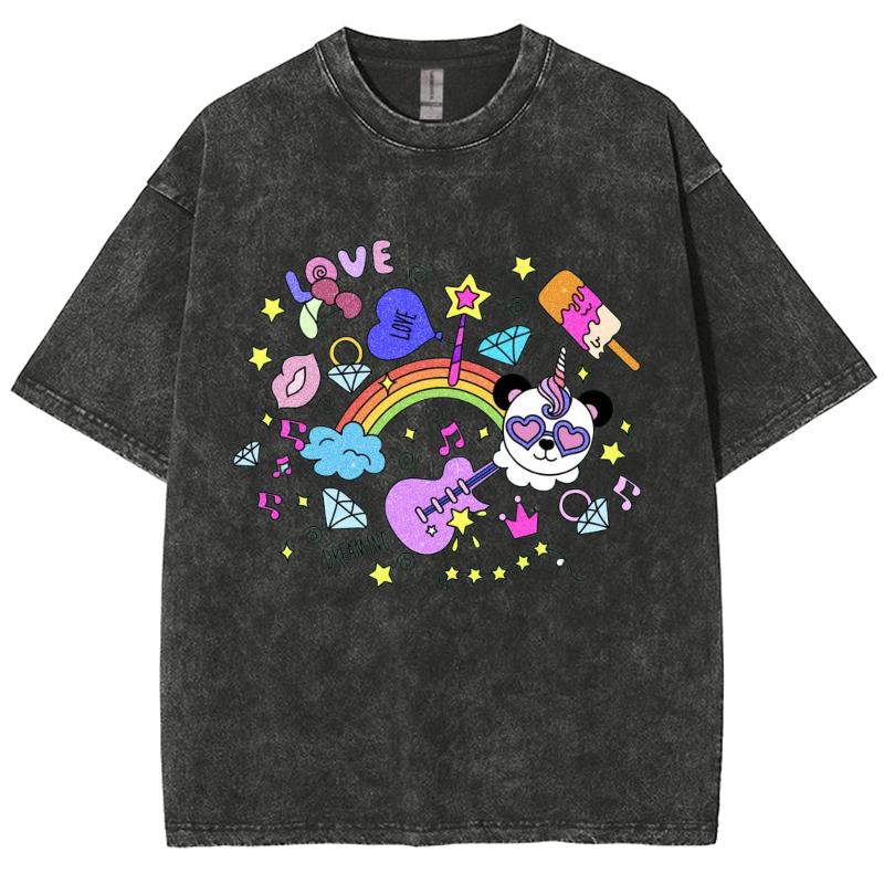 

Футболка женская с милыми элементами из мультфильма, свободная, с коротким рукавом, унисекс, повседневная, базовая, простая S