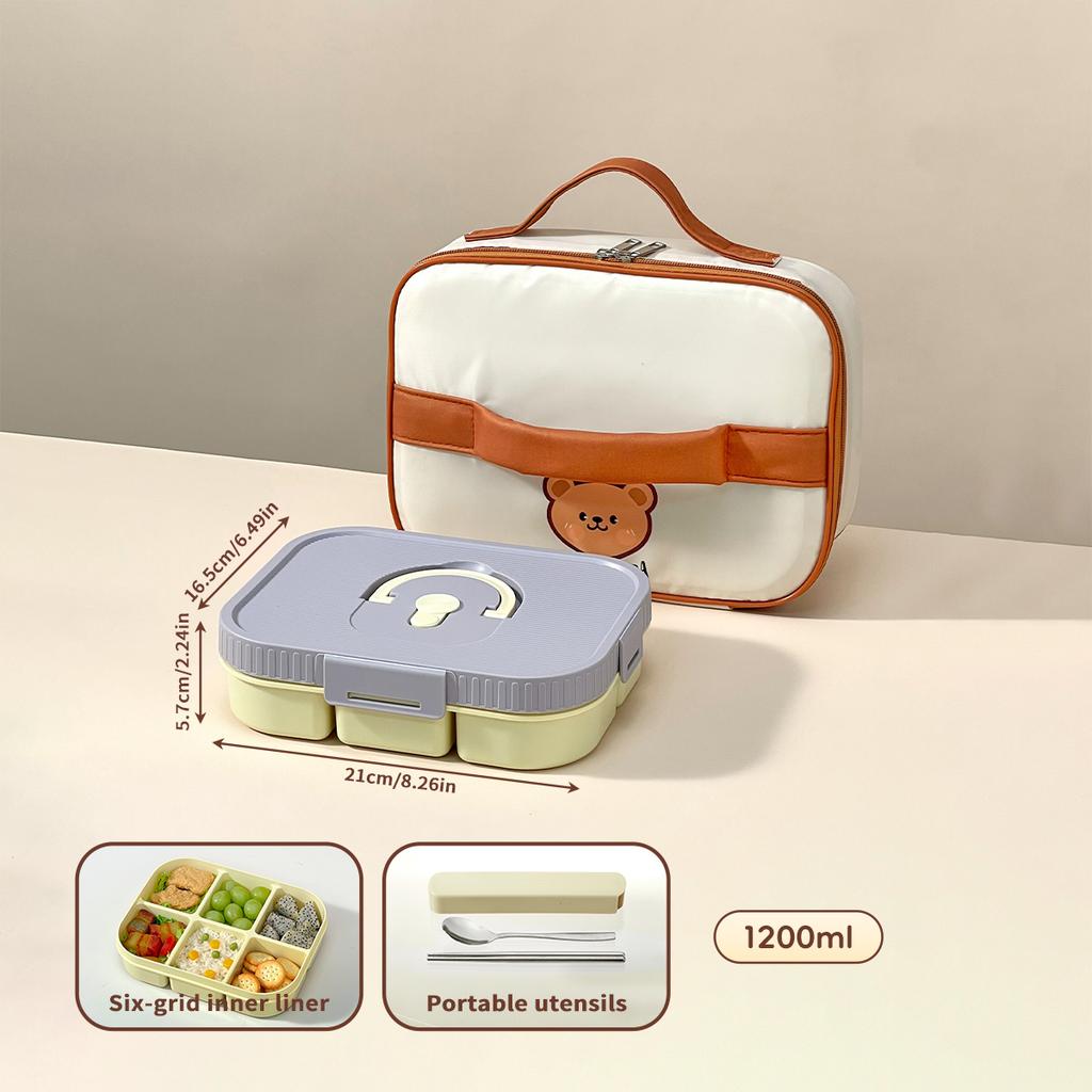 WORTHBUY Large Capacity Plastic Divided Bento Lunch Box Microwave Portable Leak-proof Cold And Hot Food Container For Student