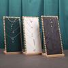 Creative Bamboo Necklace Display Stand Large Size L-Shaped Detachable Pendant Necklace Bracelet Chain Jewelry Rack Showcase Prop