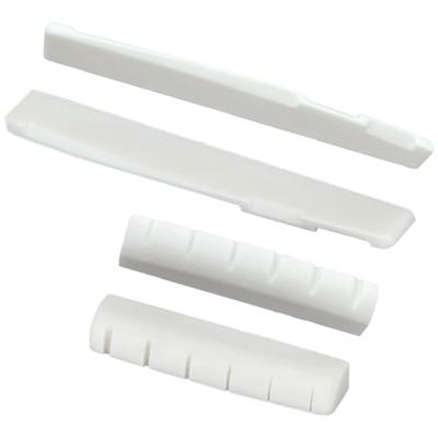 MINGTIANGH Guitar Nut Saddle Replacement Made of for Acoustic for Acoustic Guitar Maintenance (2-Piece Set), Part, Bone, Guitars,