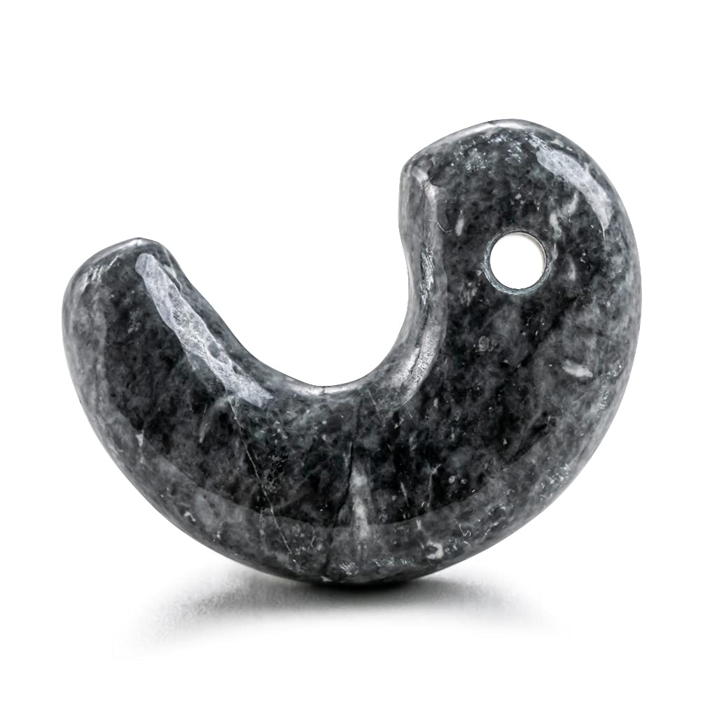 Itoigawa Natural Jade Japanese National Jomon Power Stone Jade Workshop Special Paulownia Wood Quality Guarantee MT0817 Magatama, Black, Stone,