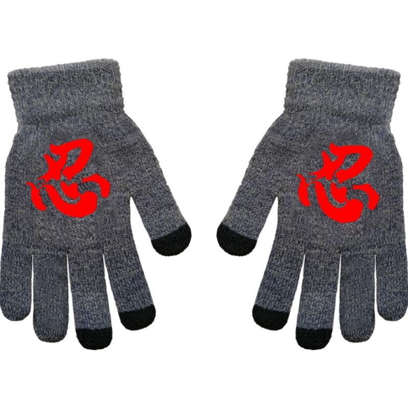 Black Butler Charles Sebastian Anime Online Game Peripheral Gloves Gray Full-finger Autumn and Winter Warm and Cold Protection