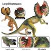 Large Realistic Double-Crested Dinosaur Model Toy - Roaring Tyrannosaurus Rex & Spinosaurus Ornament