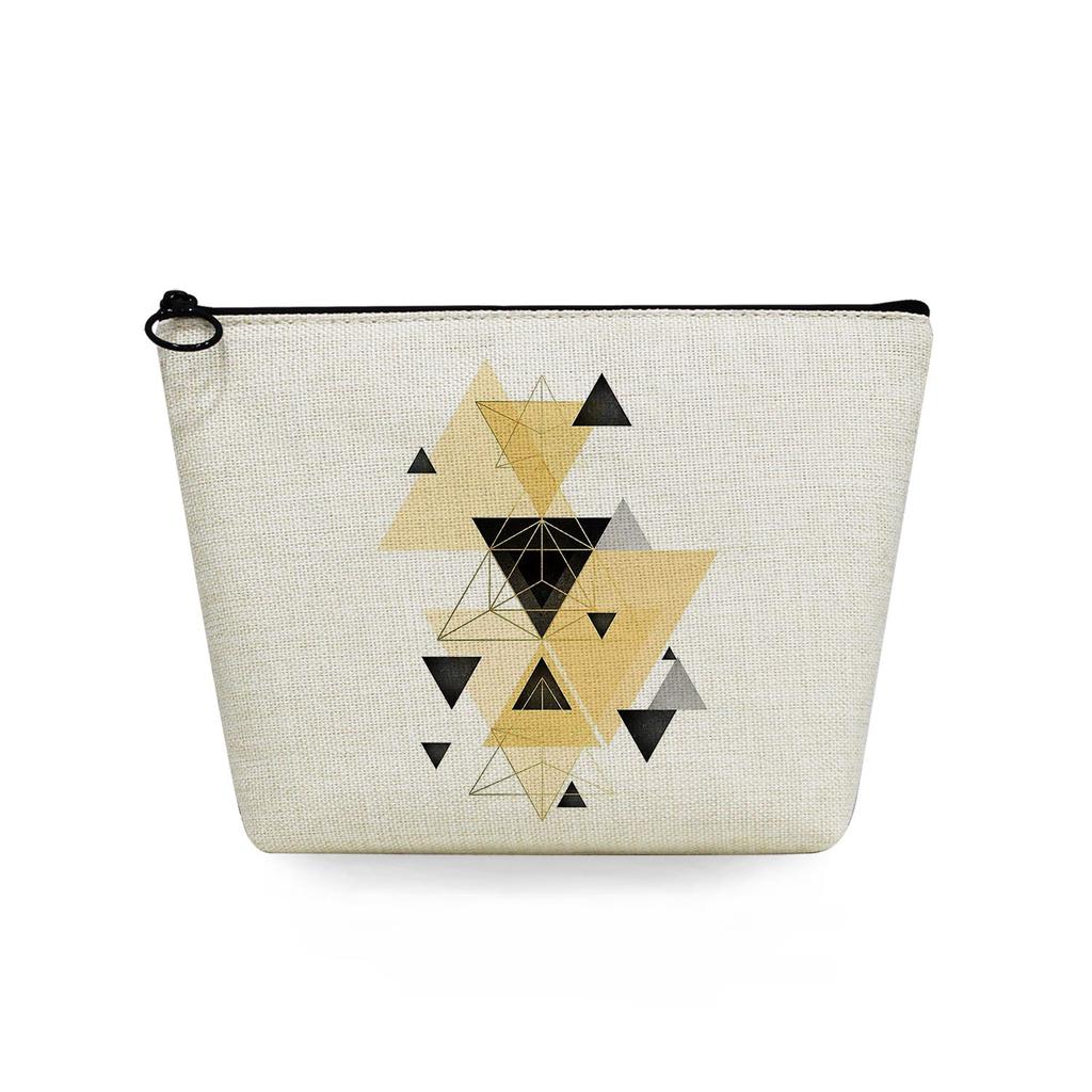 Women Geometric figure Print Cosmetic Bag Toiletries Organize Travel Storage Case 6720 KTB