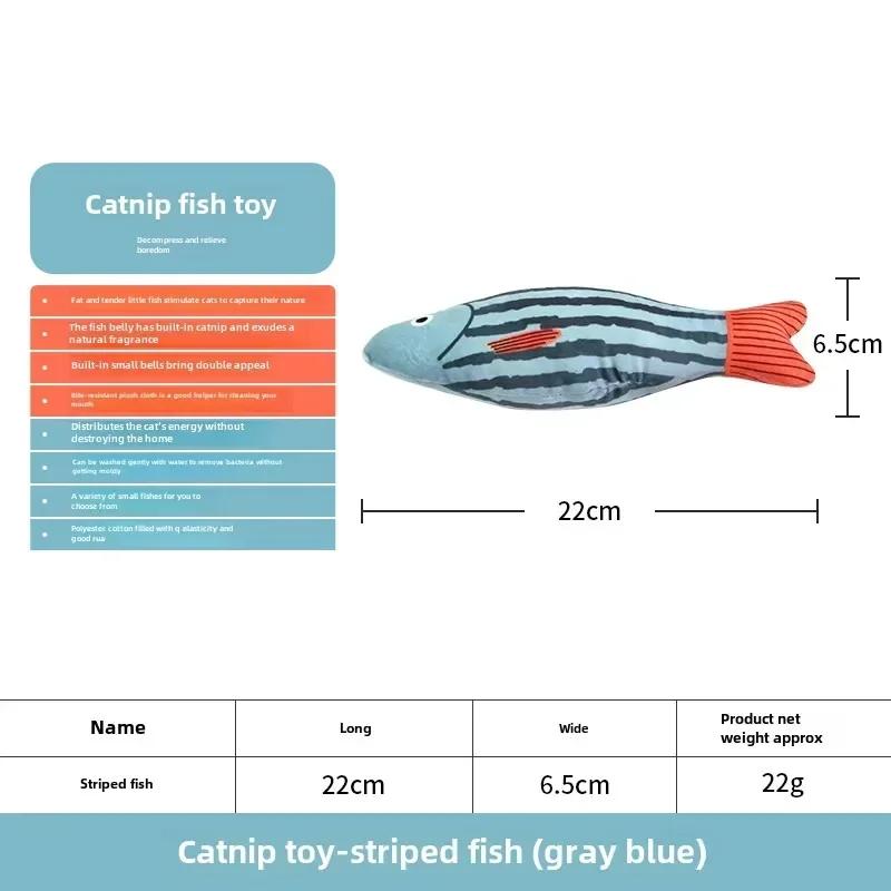Simulation Fish Interactive Chew Toy for Cat Catnip Toys Pillow Toys for Kitty, Various Styles Cute Durable Premium