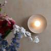 Retro Restaurant Background Wall, Homestay Zen Tea Room Circular Bedside Wall Lamp