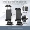NEEWER Smartphone Tripod Mount Aluminum Smartphone Holder Clamp with Cold and Compatible with iPhone Pro Mini and Galaxy S23 Adapter, Shoe, 1/4" 3/8"