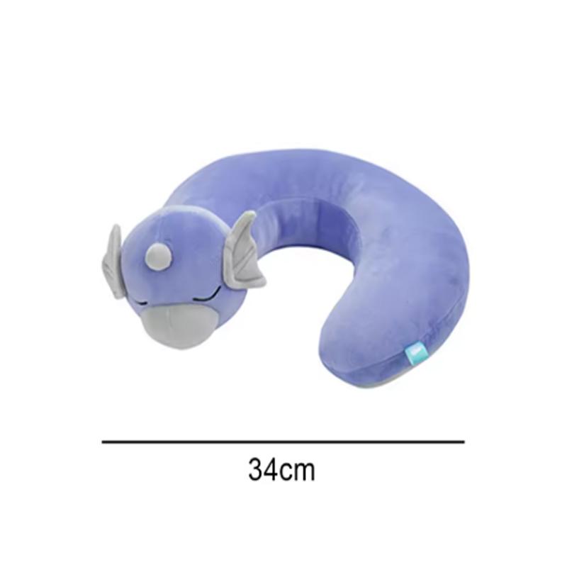 35CM Anime Dratini Plush U Neck Pillow Cute Dragon Soft Stuffed Toys Doll Fun Toys Gifts for Kids Children