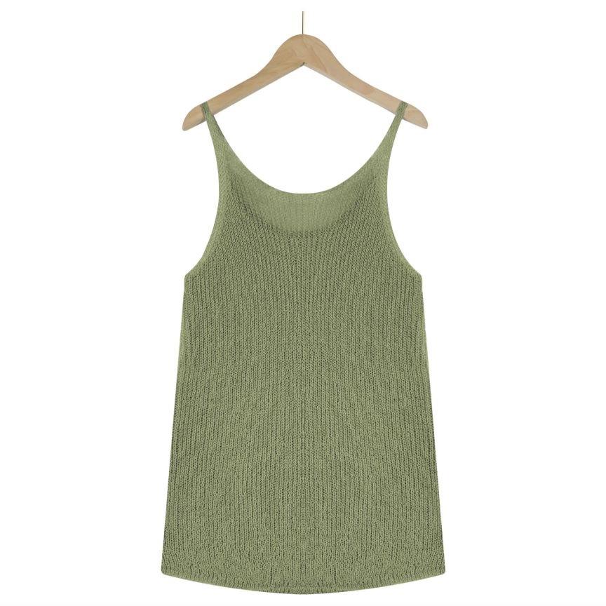 Spring and Summer Fashion Round Neck Camisole Color Blocking Top Undershirt Women Vest