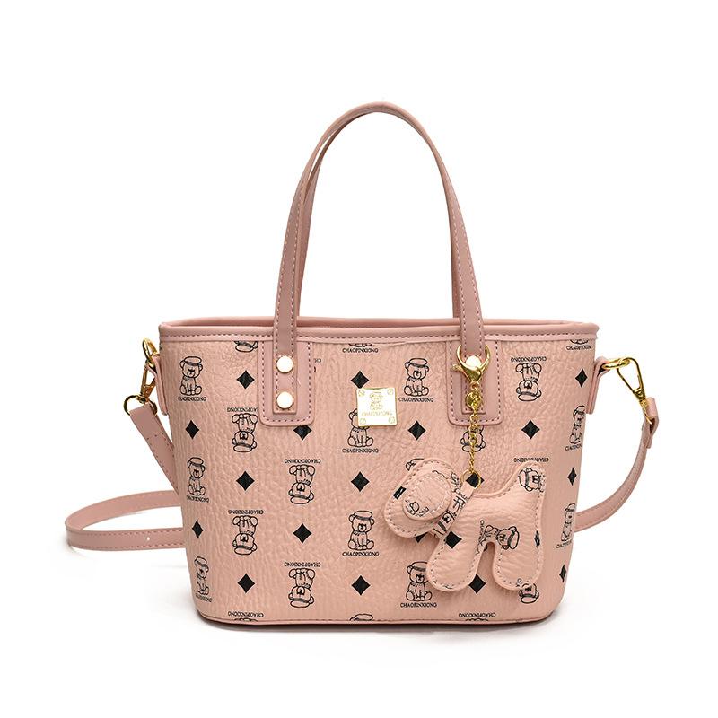 

Сегодняшние популярные сумки женские осенне-зимние универсальные новые модные сумки-мессенджеры женские портативные сумки-ведра розовый