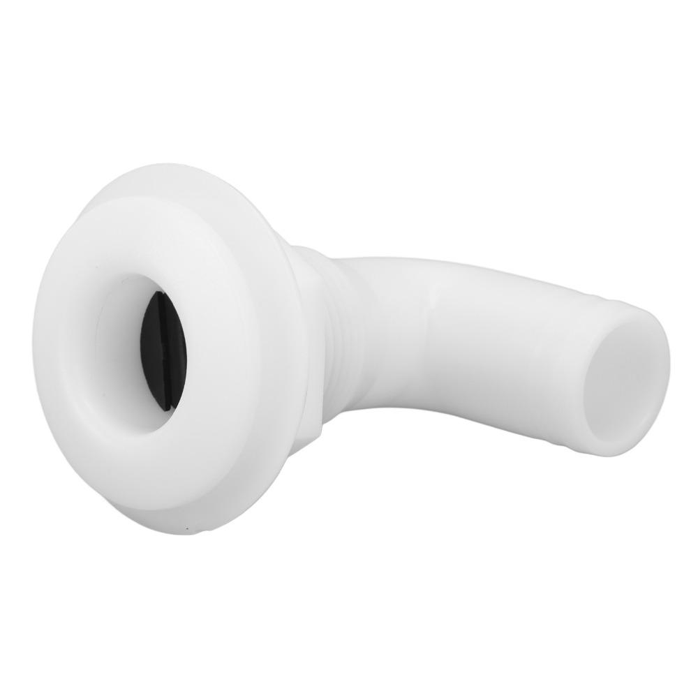 Rugged Leakproof Marine Thru Hull Connector White Black Boat Drain Plug Ergonomic Thru Hull Fitting Yacht