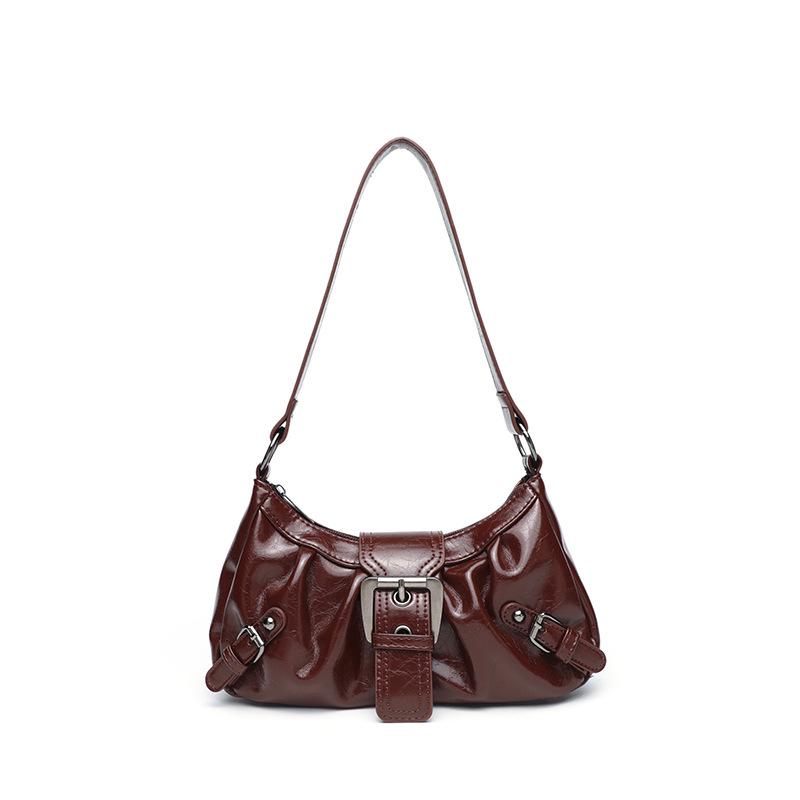 Damen Retro Falten Wolken Schultertasche - Auf Lager