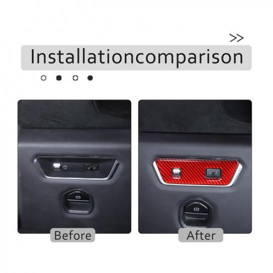 Red Carbon fiber Door Tailgate Switch Button Cover Trim For Lotus EMIRA -25