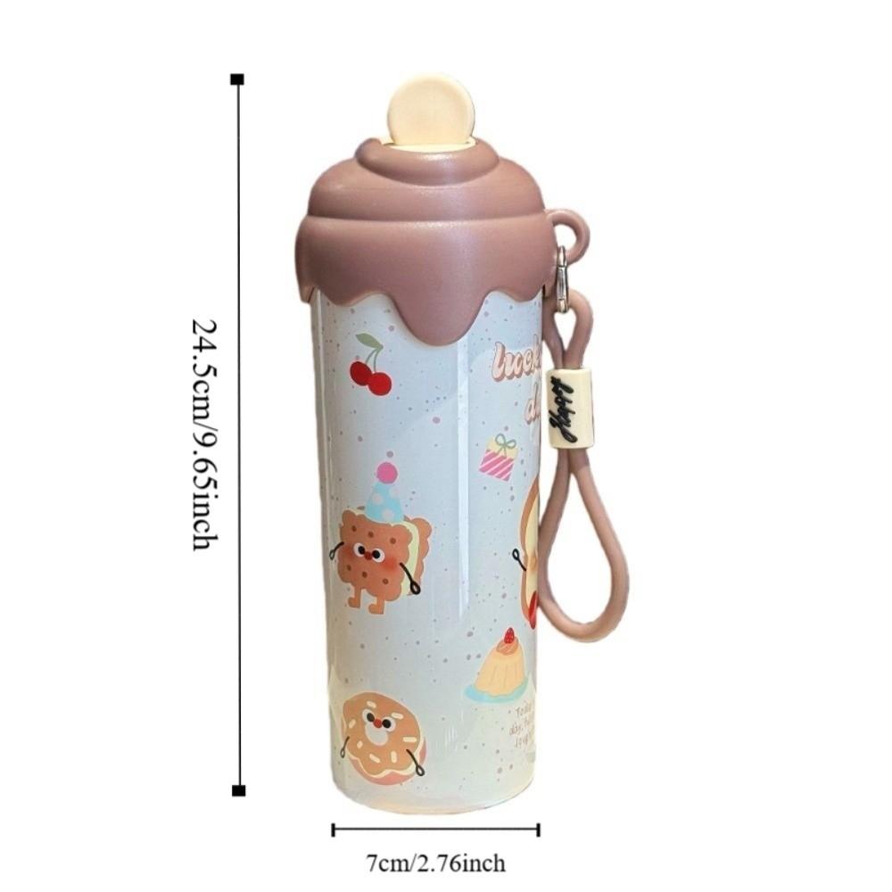 Ice Cream Vacuum Sippy Mug with Lanyard Thermal Water Bottle New Insulated Cup Gifts