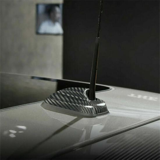 Black Carbon Fiber Fin Antenna DIY Cover Sticker For Mini Cooper F55 2013-