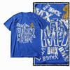 G47 Royal Blue Vintage Streetwear Cotton  Men's BMX Bicycle Printed Graphic T-shirt |  Big Size Cool O-neck Men's Tee Tshirt