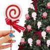 Simulation Plastic Glittery Candy Cane Christmas Lollipop Pendant Xmas Tree Hanging Ornament New Year Home Party Decoration