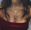 Vintage Personality Exaggerated Madonna Cross Alloy Multilayer Pendant Necklace