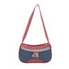 Cute versatile small fresh plaid shoulder bag pleated women's messenger bag college style hand bag