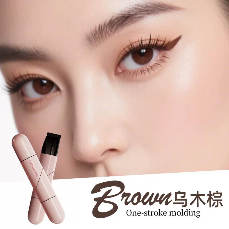 Liangnishi One Printing Molding Eyeliner Seal Pen Durable Waterproof and Sweatproof Not Smudge Novice Double-Headed Seal Eyeliner