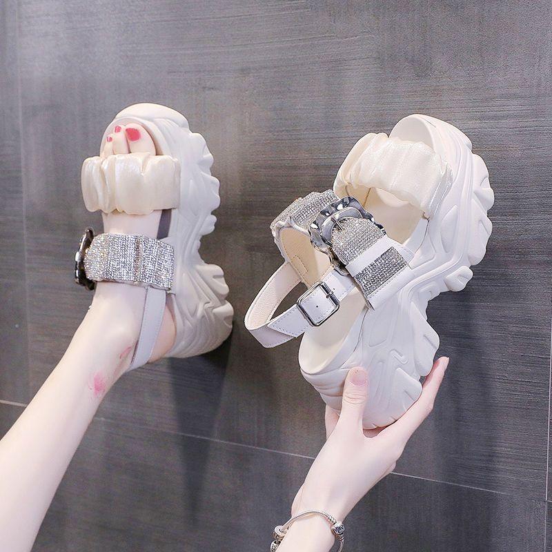 Sandale de vară pentru femei, pantofi sport cu platformă ușoară, cu creștere înălțime, stil roman, noi