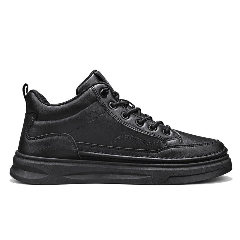 Warrior Thick Sole Trendy Comfortable Versatile Slip Resistant Shock Absorbing Wear Resistant Low Top Skate Shoes Men sneaker Black WXP(WZ)-243801