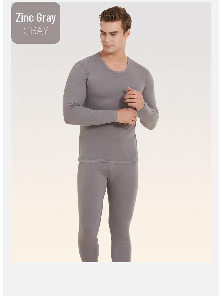 Men's and Women's Lyocelle Velvet Thermal Underwear Set - Warm Autumn and Winter Suit