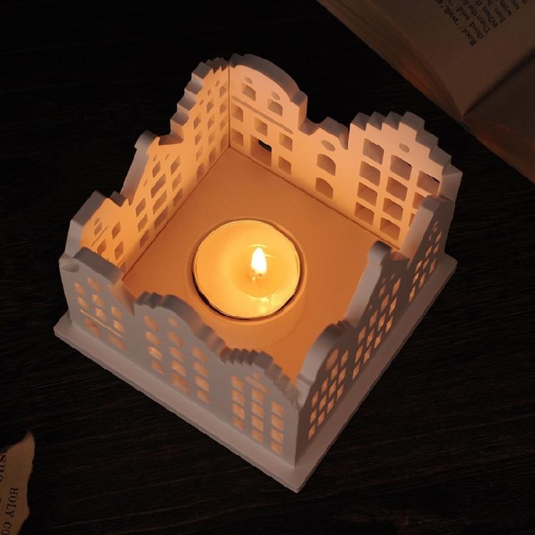 Resin House and Candle Holder Mold Silicone Crafted Home Decorations Resin Molds Perfect for Artistic and Decorative Use