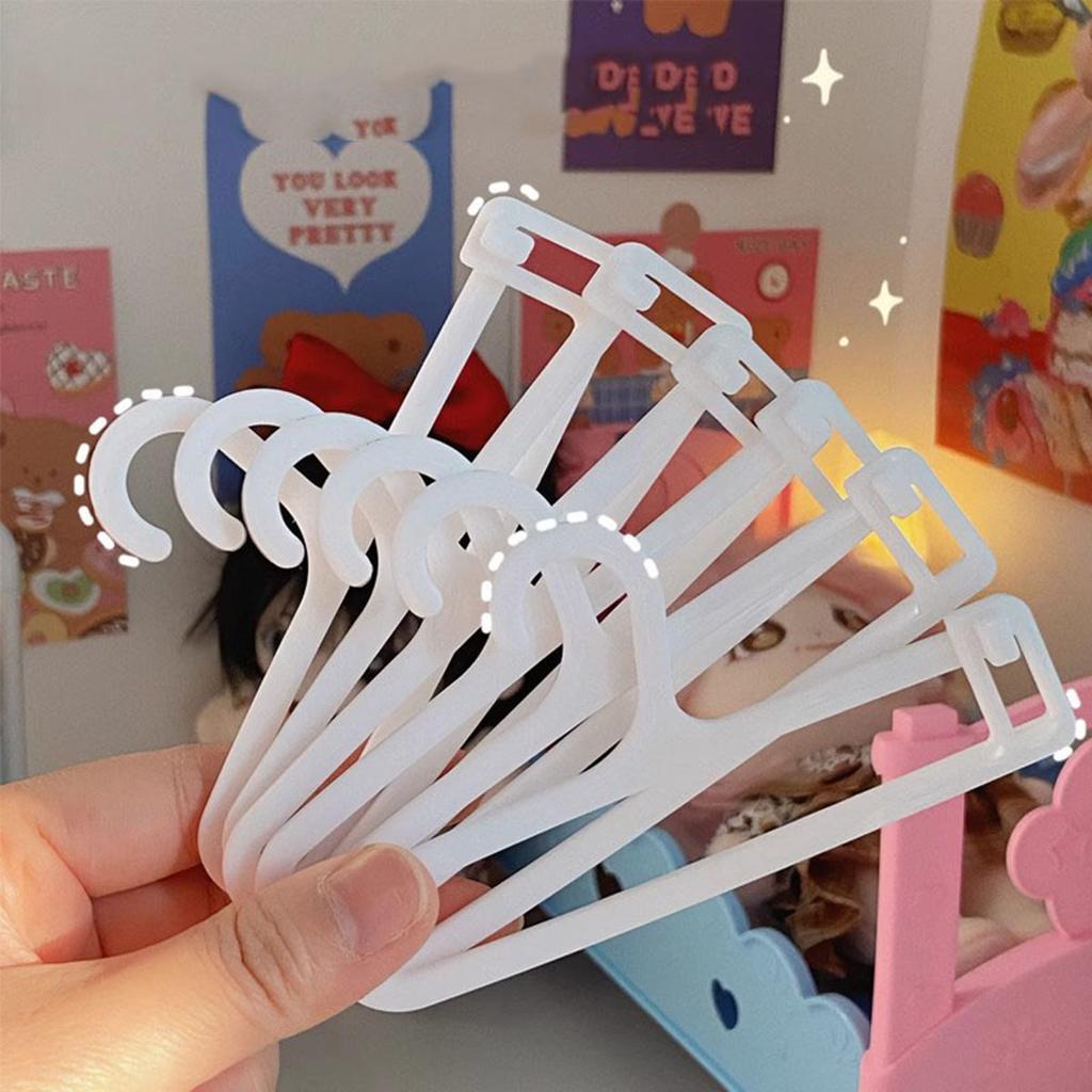 For Labubu Plastic Mini Clothes Organizer Doll Clothes Rack Labubu Dollhouse Furniture Toy Cosplay