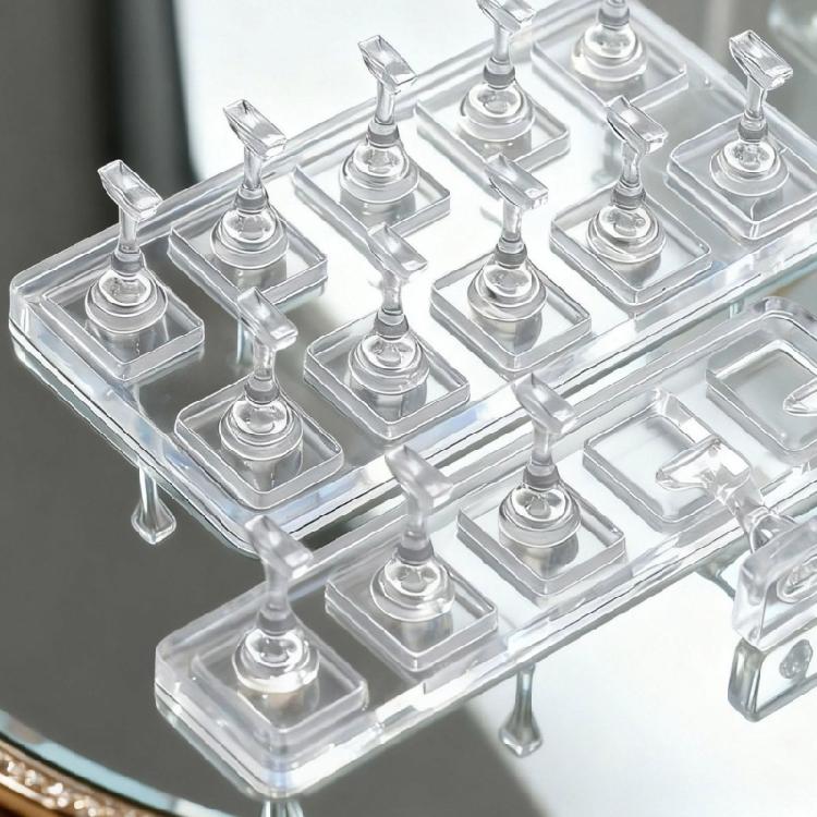 Professional Acrylic Nail Display Stand Transparent Magnetic Free Portable Lightweight Sturdy Support for Artists