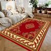 Geometric Ethnic Tribal Area Rug Bohemian Home Decor Carpet Geometric Lines Pattern Soft Non-Slip Floor Mat for Living Room