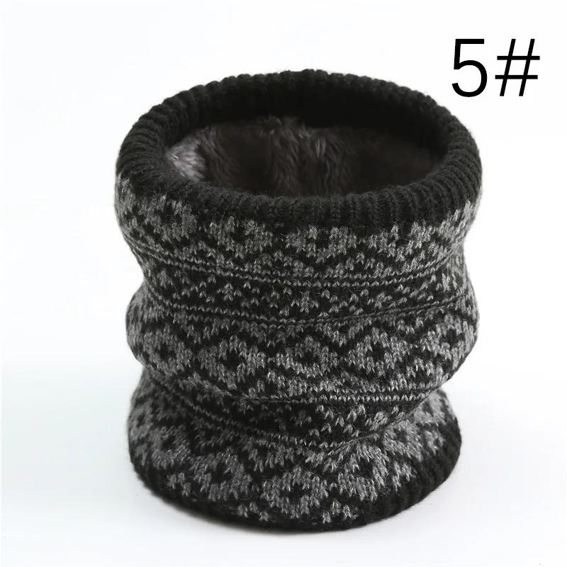 New Knitted Fleecing Thickening Neckerchief Winter Warm for Women Men Soft Muffler Neck Ring Scarf Fashion Outdoor Face Ski Mask