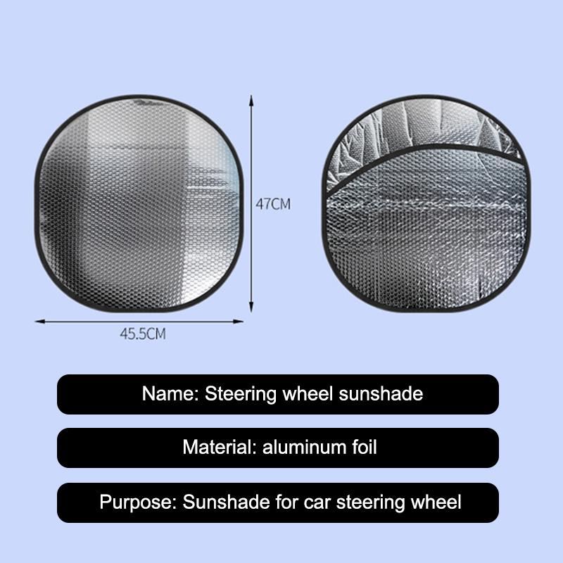 Universal Car Steering Wheel Sun Shade Sun Protection Foldable Anti-uv Sunscreen Car Supplies Car Steering Wheel Cover