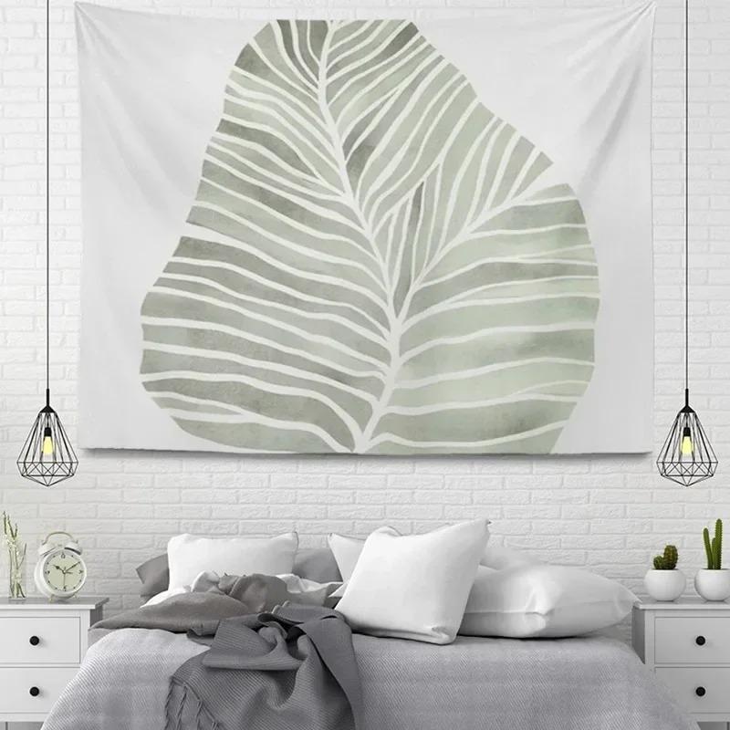 Simple Line Plant Wall Decor Tapestry Home Living Room Tapestry