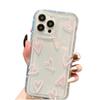 Light Pink Heart Airbag Case for iPhone 11/12/13/14/15/16 & iPhone X