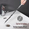 Flexible Drain & Hair Cleaning Brush with Plunger for Bathroom and Toilet.