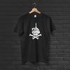 Skelett Mittelfinger T-Shirt, Edgy Totenkopf Hand Grafik T-Shirt