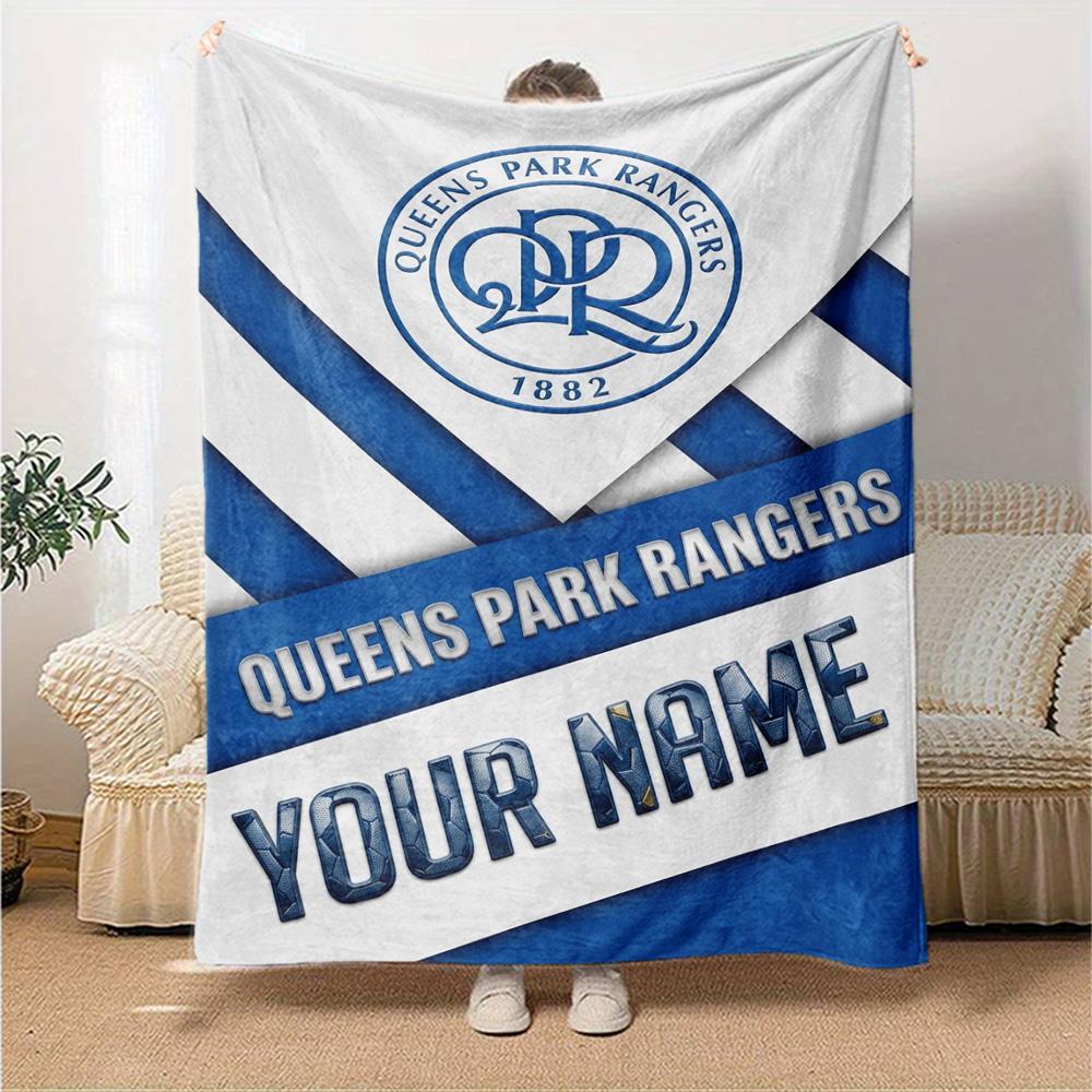 Name Custom Queens Park Rangers Print Flannel Blanket High Quality Warm Comfortable Cover for All Seasons Perfect for Gifts Home Decor