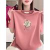 Women's Summer Short-sleeve Printed T-shirt - Loose, Slimming, Casual Wear
