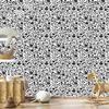 Wallpaper Black and white flowers gray and light gray 50x1000