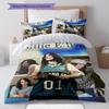Billie Eilish Custom Name Pattern Bedding,Quilt Set Quilt Cover Pillowcase Home Birthday Gift(1 * Duvet Cover + 2 * Pillowcase, Without Core)