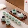 Bafangli Hand-Painted White Porcelain Chinese Tea Set