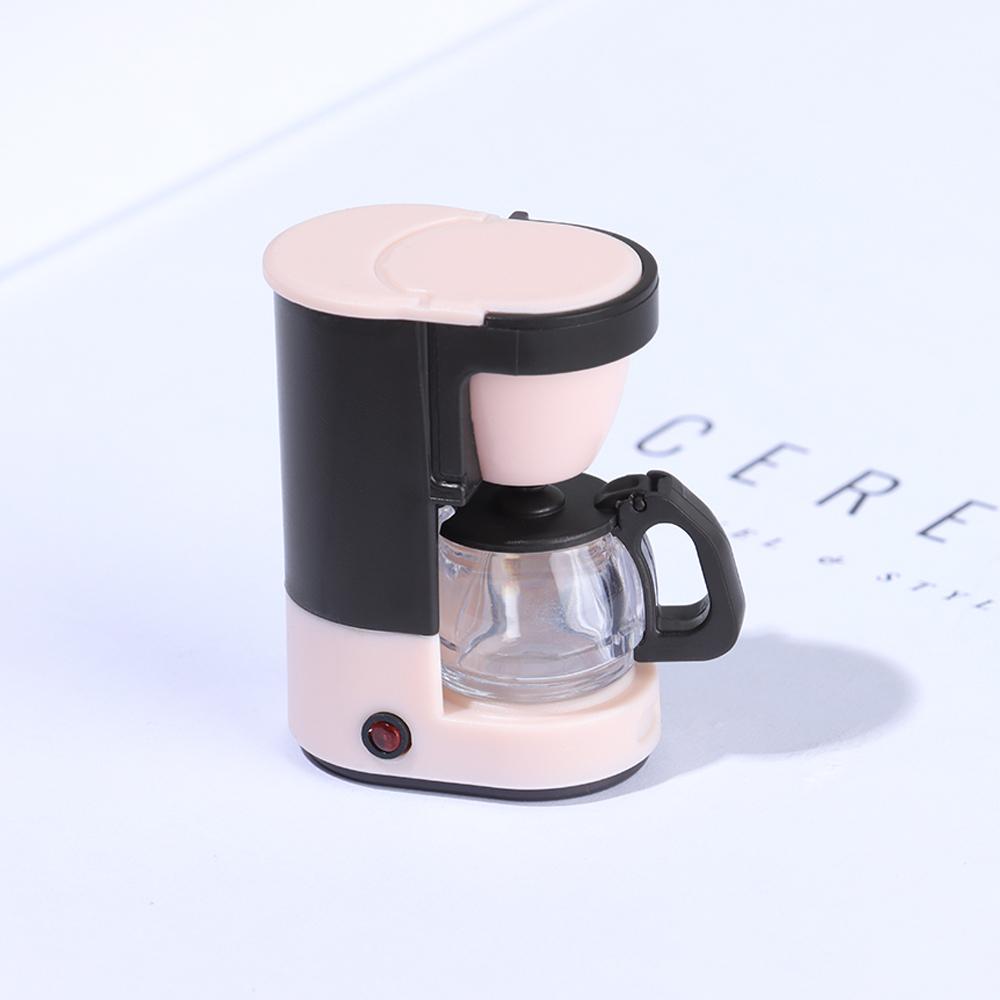 Display Küchenmöbel Puppenhaus Miniaturzubehör 1:12 Puppenhaus Kaffeemaschine Kaffeekanne