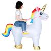 Regenbogen-Einhorn-Aufblasbarer Radfahreranzug für Erwachsene