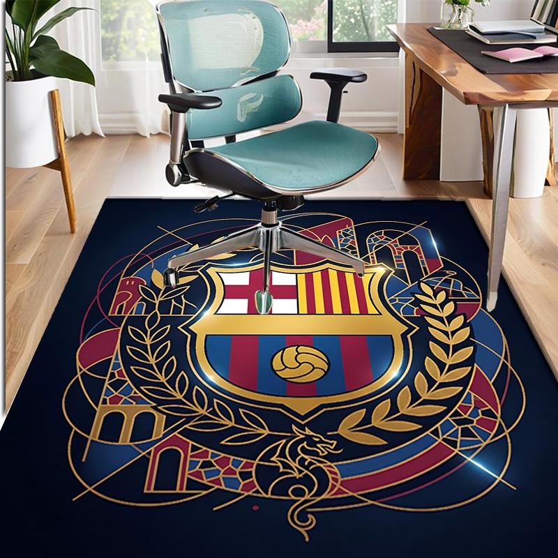 FOOTBALL Club Barcelona Pattern Rug, Indoor/Outdoor Mat, for Picnic, Gameroom, Bedroom, Office, Living Room, Home Decor Carpet, Birthday Gift